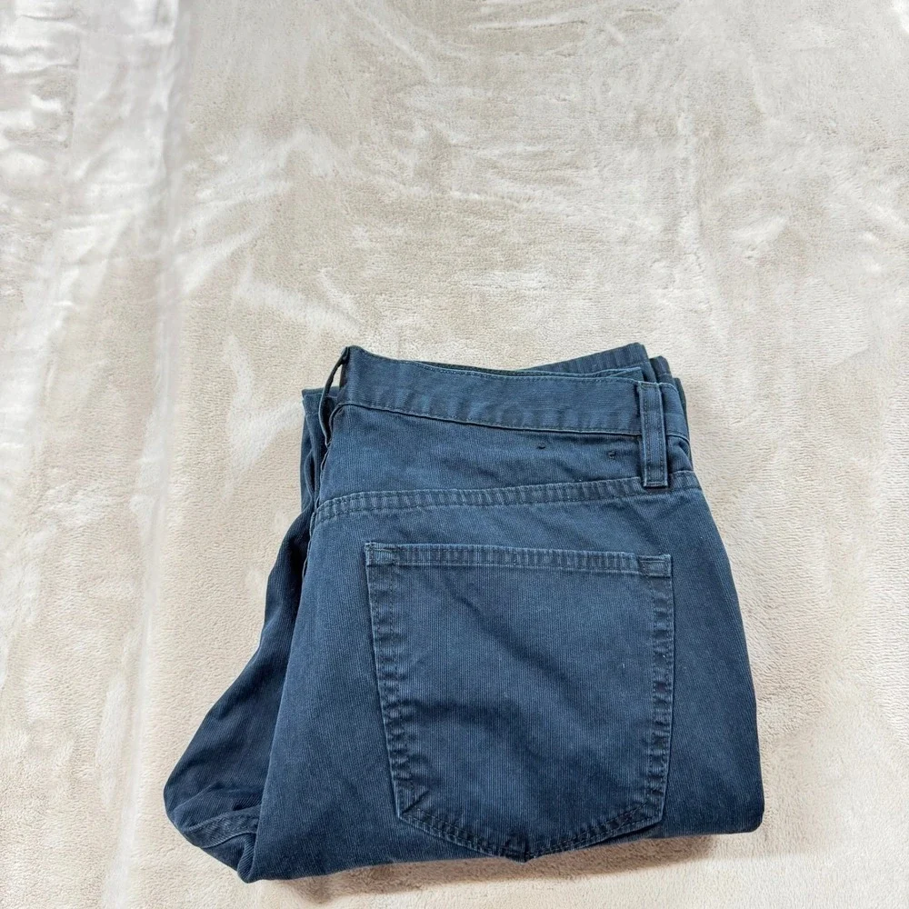 Banana Republic Corduroy Pants Mens 33x34 Navy Blue Good Straight‎ Leg Cotton
